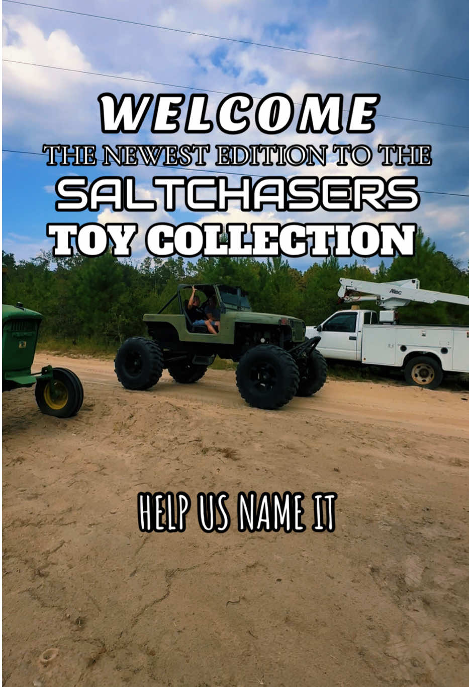 We’re thinking Swamp Donkey what do you think? @Saltchasers2 @Big stupid #saltchasers #oceanlakesfamilycampground #jeepjam #liftedtrucks #cumminsdieselpower 