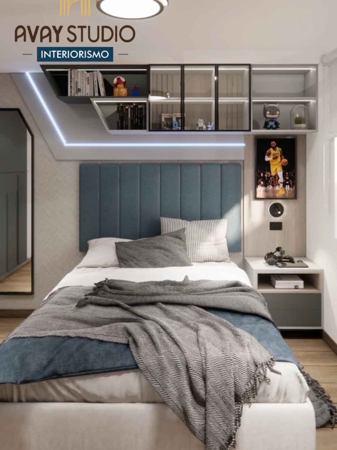 Dormitorio Renato 😎 Un dormitorio sobrio y moderno , pensado y diseñado para él 🙌 Si tú también quieres hacer realidad tu espacio soñado , agenda tu visita con nosotros 📩 #avaystudio #dormitorio #decoraciondedormitorio #diseñodeinteriores #paratiiiiiiiiiiiiiiiiiiiiiiiiiiiiiii 