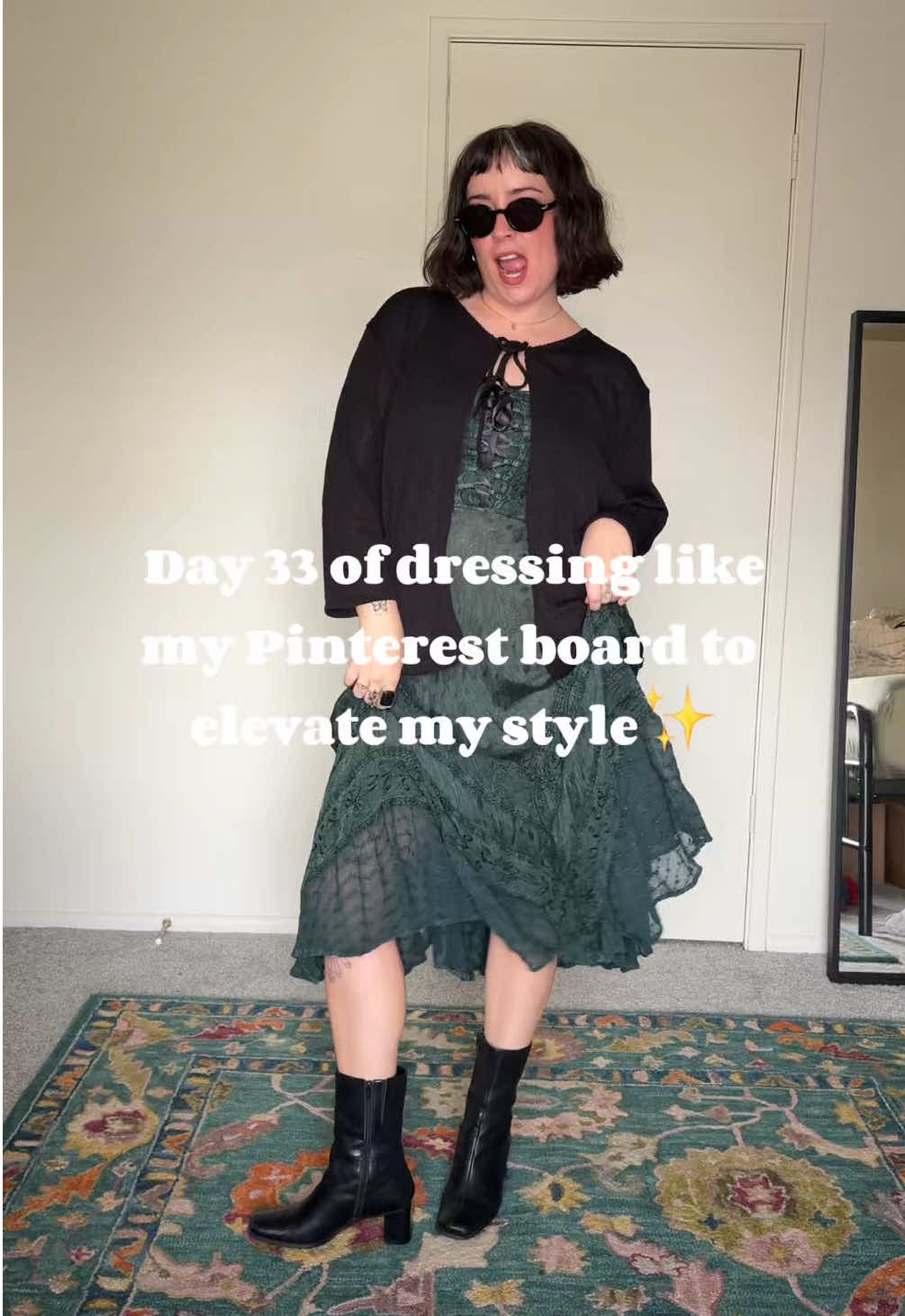 Next thing to put on the thrift list: a big brown belt hahaha Guys I thrifted this dress back in the summer and have not felt like I could wear it until fall time and today felt like that day😭🤭🫶🏻🍂 #falloutfit #falloutfitinspo #fallaesthetic #fallfashion #fyp
