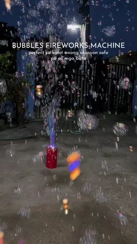 Replying to @devs all kinds true mii ang ganda at safe na safe sa mga bata at perfect pa sa any ocassion. #fireworks #bubblesfireworks #bubblesmachine #fireworksbubbles 