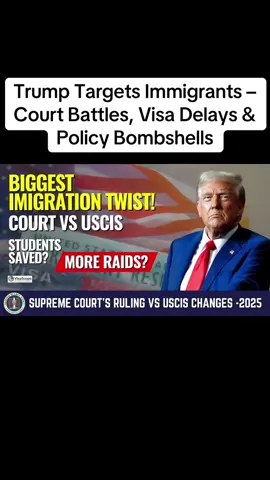 Trump Targets Immigrants – Court Battles, Visa Delays & Policy Bombshells Breaking down the biggest U.S. immigration news of 2025! Courts have blocked unlawful raids, students won critical legal battles, and USCIS introduced new rules impacting visas and green cards. Learn how these changes affect immigrants, families, and international students in America. Chapters  Key immigration court victories reshaping 2025 International student status terminations and lawsuits USCIS new anti-Americanism and policy crackdowns Delays, mandamus lawsuits, and green card denials Harvard lawsuit and high-stakes immigration battles How to stay prepared for Trump’s immigration changes Call to Action: 👉 Stay informed on every U.S. immigration change! Subscribe to VISA Scope and never miss an update. 💬 Share your questions and thoughts in the comments – your voice matters! #usimmigrationupdate  #uscisnews  #immigrationrules2025 #studentvisatermination #uscisantiamericanism #harvardimmigrationlawsuit #trumpimmigrationpolicies #mandamuslawsuit #greencardupdates #internationalstudentsinusa #immigrationcourtnews #fyp 