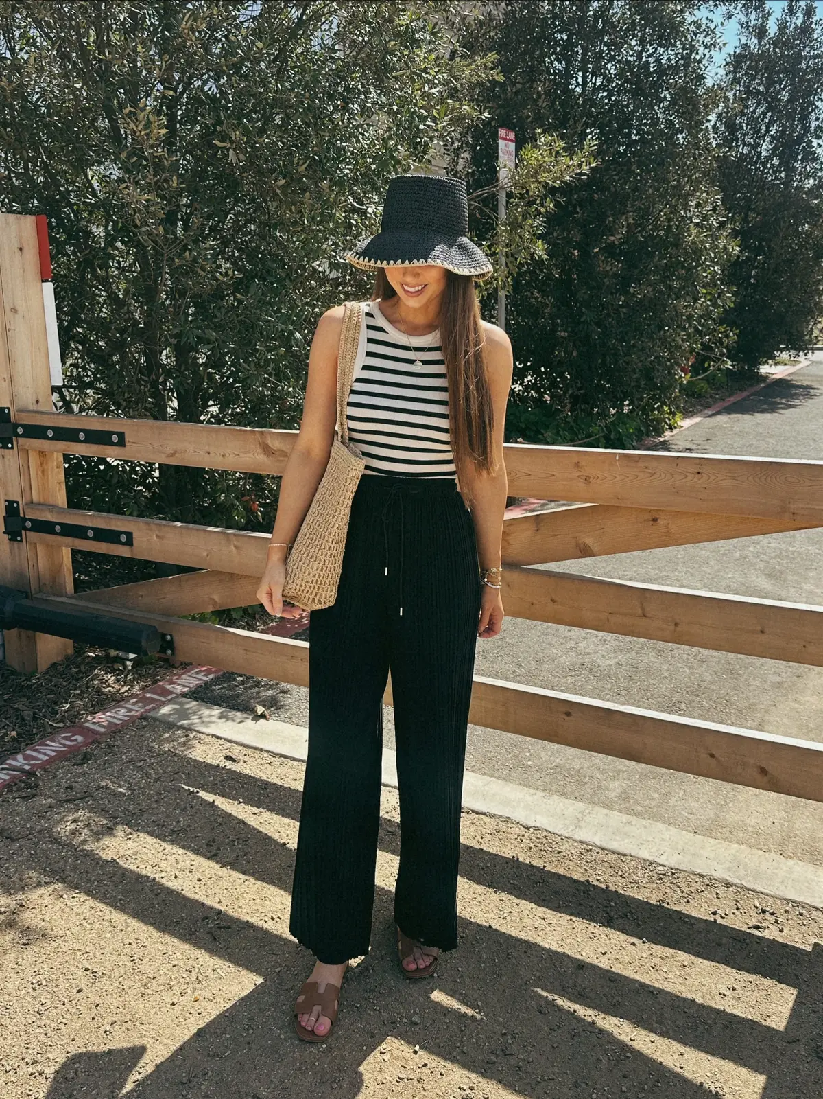 I’m ready for fall outfits, but since it’s been so warm out, I’m opting for fall colored lightweight pieces for now 😊  Outfit details including these palazzo pants that are under $19 are on my LTK in my bio. https://liketk.it/5ozhf  #transitiontofall #falloutfitideas #falloutfitinspiration #sanjuancapistrano #orangecounty 