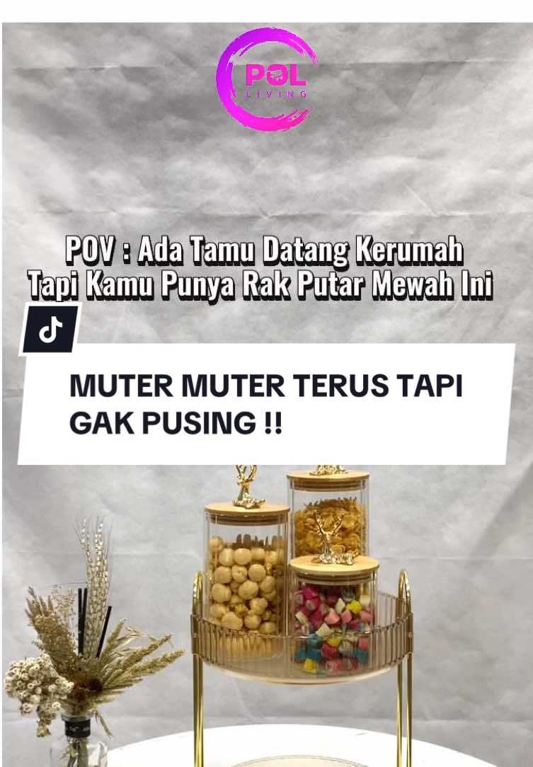 Simpan barang lebih rapi dengan rak putar multifungsi 🌟  #polperabotonline #perabotanrumahtangga #joinlive #fyppppppppppppppppppppppp #fypage 