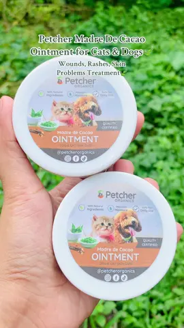 Madre De Cacao ointment for cats and dogs❣️ Safe and Effective 🥰 New Packaging 👇🏻 #madredecacao #madredecacaoointment #petcher #petcherorganics #petcare 