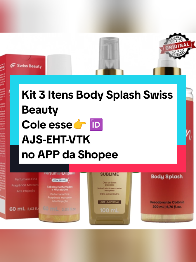 Kit 3 Itens Body Splash Swiss Beauty  Cole esse👉 🆔 AJS-EHT-VTK no APP da Shopee #comprasonline #compras #videoviral #shopee 