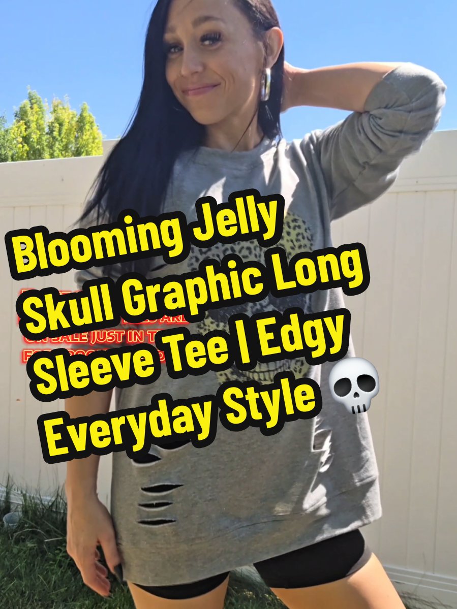 Upgrade your wardrobe with the Blooming Jelly Skull Graphic Long Sleeve Tee — now on SALE! 😍💀 Lightweight, soft, and breathable, this long-sleeve tee is perfect for layering or wearing solo, adding an edgy, artistic vibe to your everyday outfits. Bold skull graphic for standout style Relaxed, comfortable fit for all-day wear Lightweight cotton blend, not sweatshirt material Easy to dress up or down for streetwear or casual looks Don’t miss the SALE — grab yours today and rock edgy style every day! ✨ #BloomingJelly #SkullGraphicTee #EdgyFashion #LongSleeveStyle #StreetwearVibes