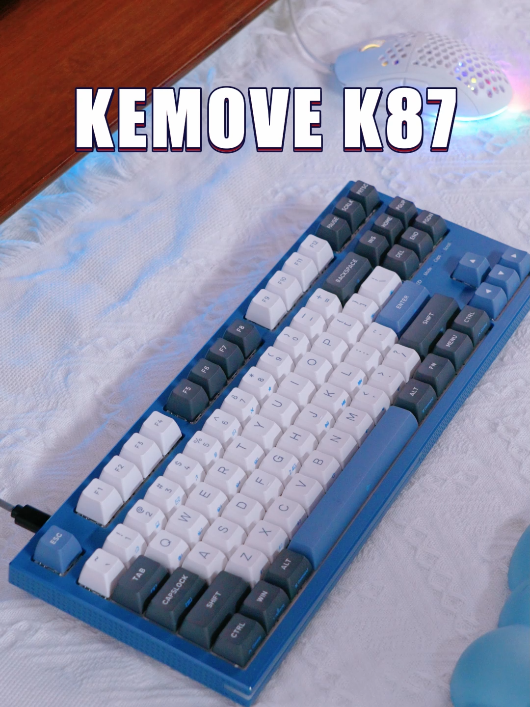 KEMOVE K87  Creamy Keyboard 😍 #kemove #keyboard #TikTokShop #giftideas #mechanicalkeyboard #typing #desksetup #KEMOVEk87