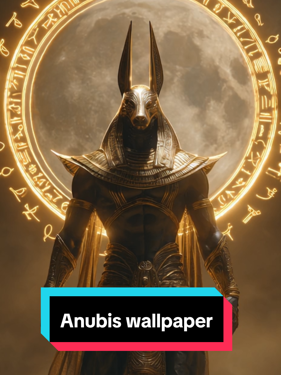 Egyptian Anubis  basking in power. #4kwallpaper #LiveWallpaper #egyptiangod #samsungwallpaper 