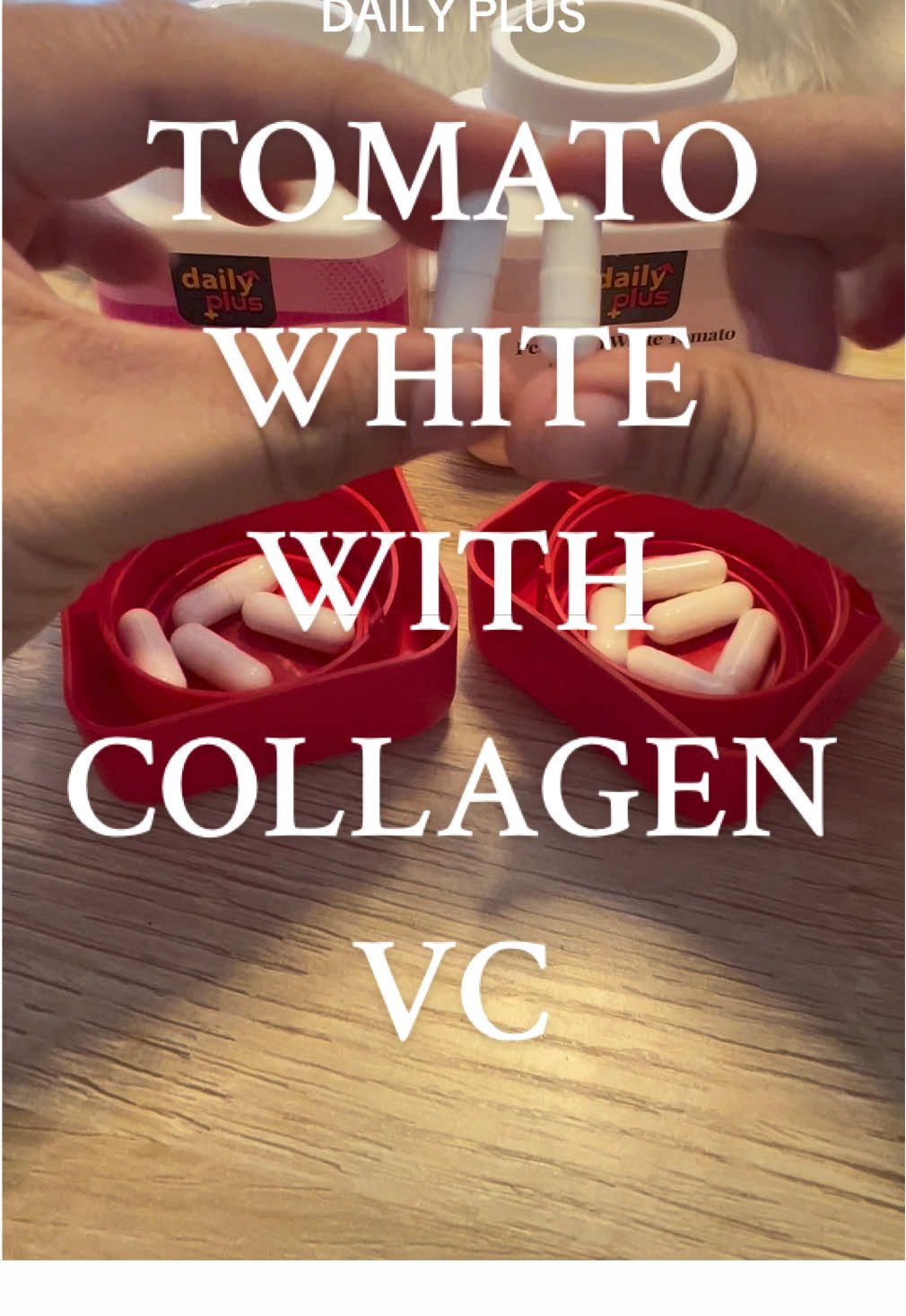 Pearl skin tomato white and collagen plus ascorbic acid of Daily plus to make your skin white, fresh, glowing and blooming with UV protection #skincare #whitening #collagen #pearlskinwhitetomatowhiteningsupplement 
