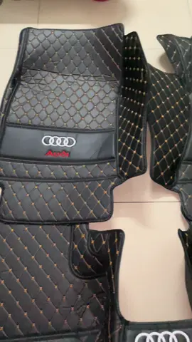 Customize a set of black+gold wire fully enclosed car mats for a 2015 right-handed Audi Q5! #2015 #audi #q5 #custom #carmat 