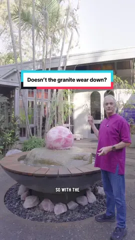 “Doesn’t the granite wear down over time?” It’s a question we hear a lot about our beloved Rose Quartz Fountain at Crystal Castle & Shambhala Gardens. The secret? The Rose Quartz sphere actually floats on a thin layer of water, so it never touches the granite. No friction, no wear - and the fountain can be enjoyed for many years to come. Have you seen the Rose Quartz Fountain? There’s something truly mesmerising about it! 💖