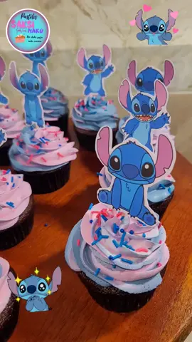 Cup Cakes de Stich  💙💝 #mantequilla y #chocolate 🍫  Un paso a la vez...   #LIVEIncentiveProgram #LIVECareer #PaidPartnership 