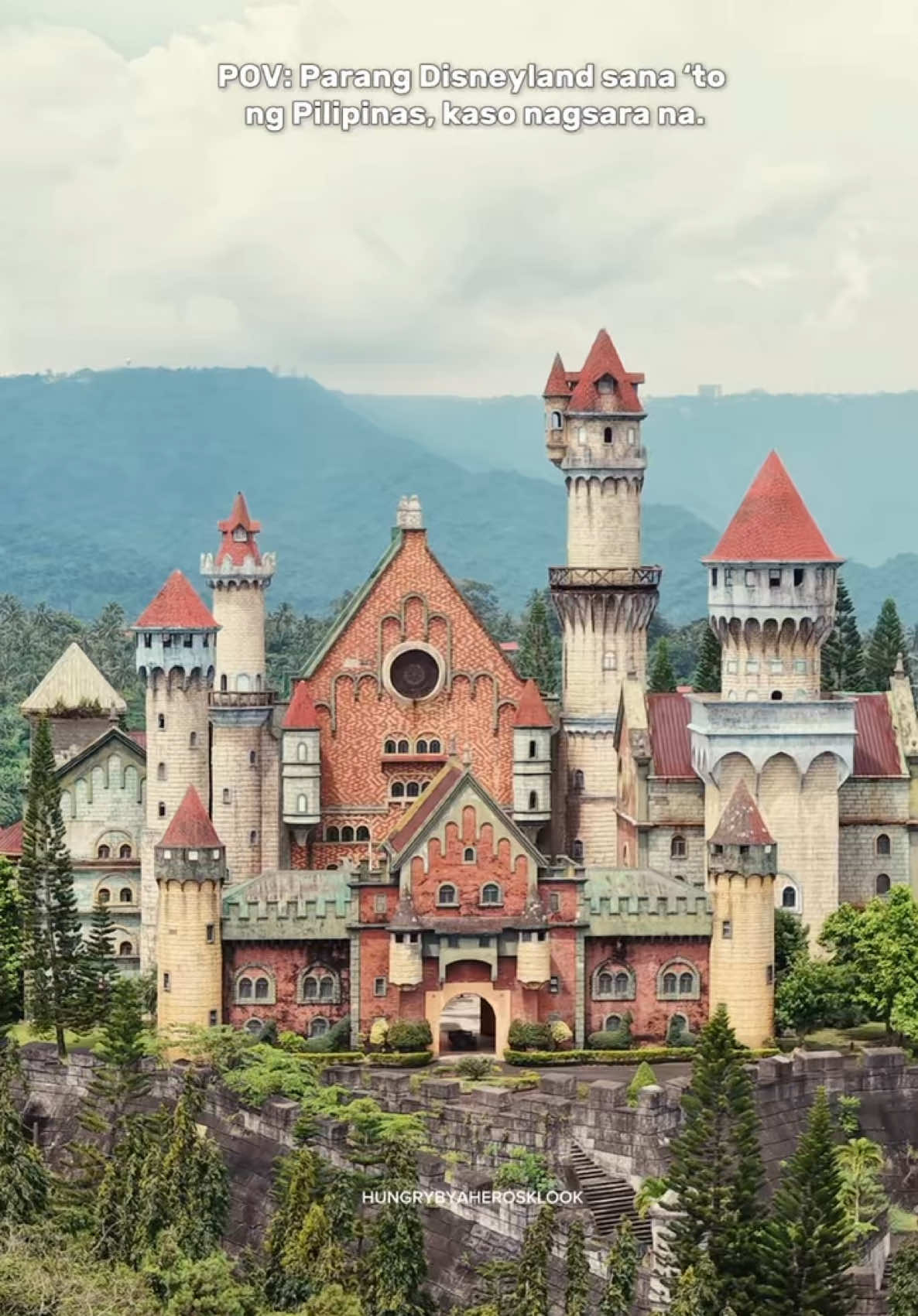 POV: Philippine version of Disneyland? Yup. But it’s closed now—sayang! Fantasy World 📍2V8F+763, Diokno Hwy, Lemery, Batangas ⌚️Permanently closed  #HungryByaheros #FantasyWorld