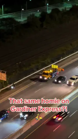 Delivery person on the Gardiner Express again 🤣 #deliverydriver #ubereatsdriver #bikelane #highway #bike 