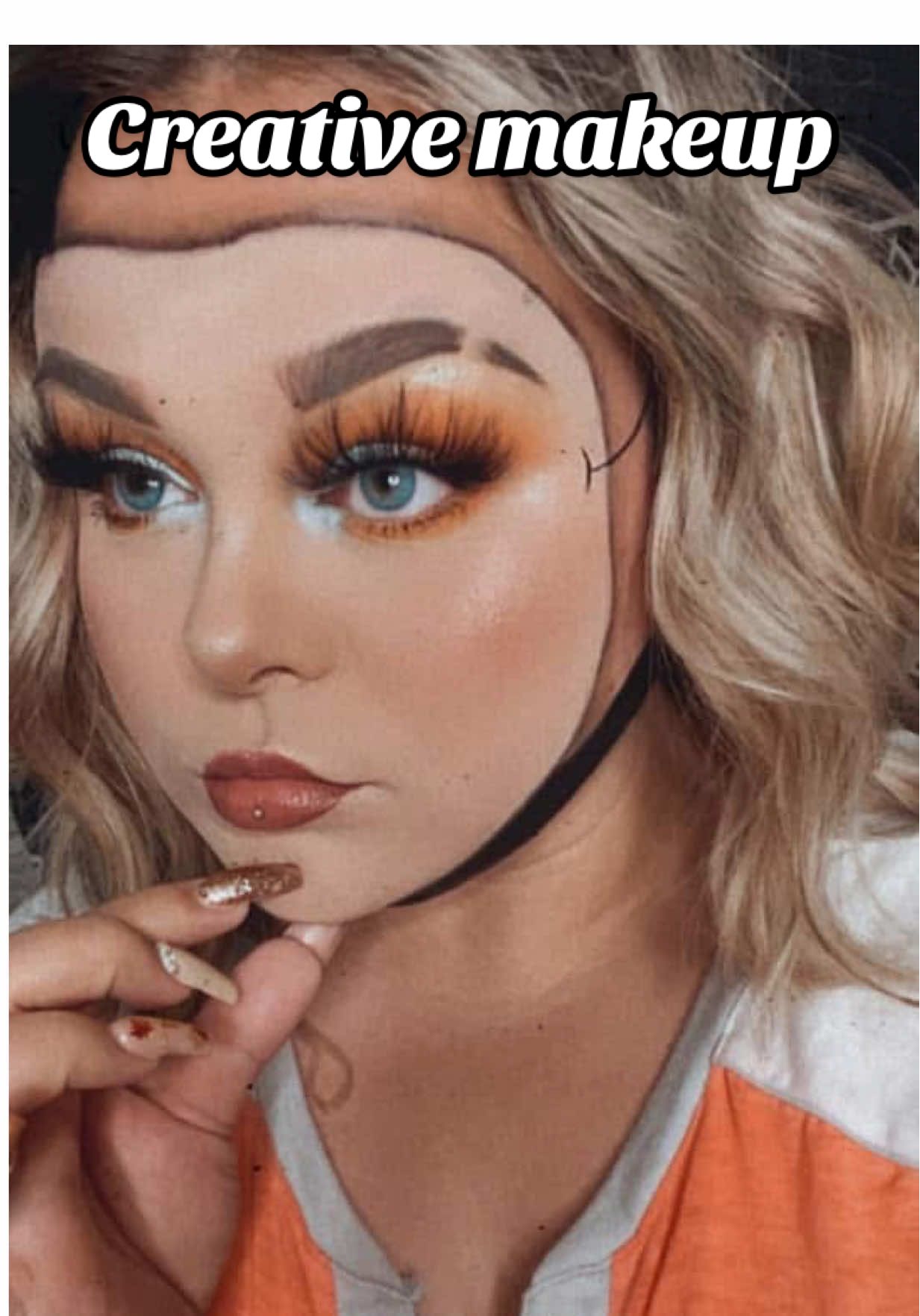 One of my husband’s favorite looks I’ve done, should we do it again?? 🎭 #makeup #creativity #glam #creativemakeup #beauty 