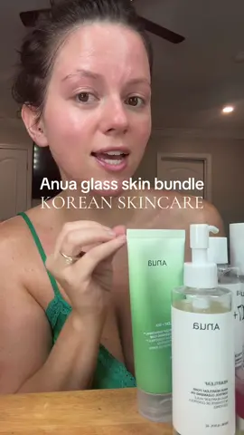 This bundle is 40% off with their super brand days! #anuaskincare #anua #koreanskincare #glassskin 