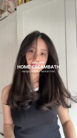 wangi banget 🤍 #haircreambath #hairinspo #hairroutine 
