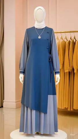 Tampil percaya diri dengan balutan dress modern yang nyaman sekaligus stylish. 💙 #ButikMuslimah #ElegantLook #DailyStyle #OOTDMuslimah #HijabFashion 