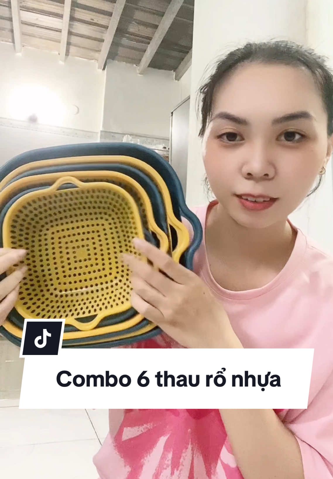 Combo 6 thau rổ nhựa 39k #tiemmequynh #thauro #giadung #thauronhuacaocap #combo6mon 