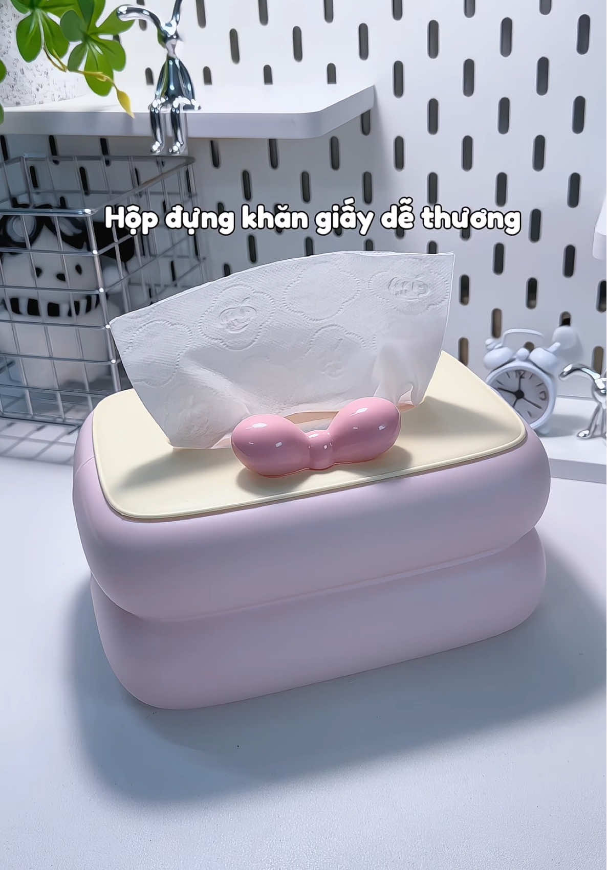 Hộp đựng khăn giấy xinh xỉu #hopdungkhangiay #giadung #xh #foryou #decor 
