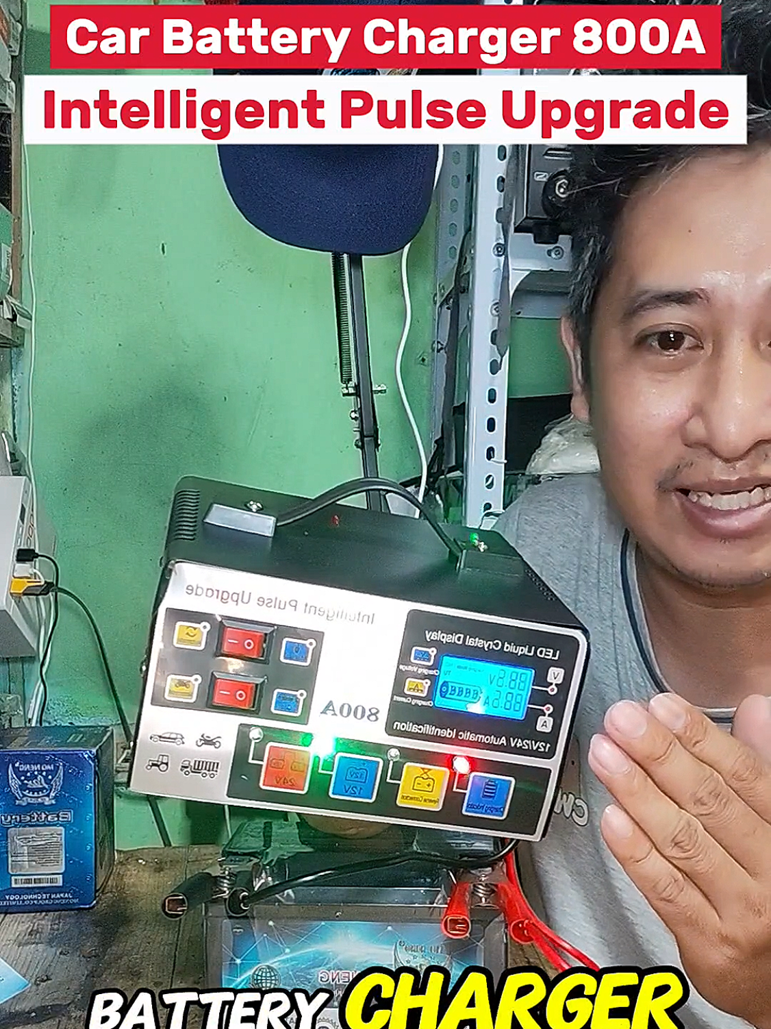 Car Battery Charger 12v 24v Intelligent pulse Upgrade 800A #batterycharger #carbattery #carbatterycharger #12v #24v 