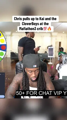 Chris pulls up to Kai and the CloverBoys at the  Mafiathon3 crib💯🔥 #kaicenat #cloverboys #chrisbrown #chrisnxtdoor 