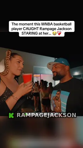 The moment this WNBA basketball player CAUGHT Rampage Jackson STARING at her… 😭❤️‍🩹#rampagejackson 