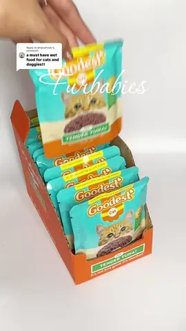 Replying to @RhéveFinds Your furbaby deserves only the Goodest! 💝😸 Grab this 12pcs Tender Tuna pack — also available in other paw-some variants!#furbaby #Goodest #fyp @Goodest PH 