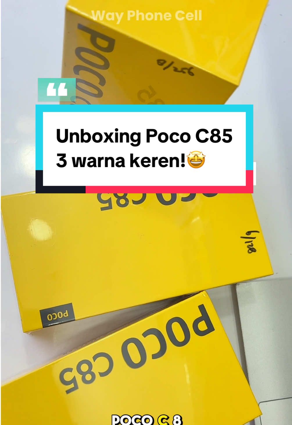 Unboxing  3 Warna yang lagi hot! 😱🤩 Smartphone sejutaan dari POCO C85! Mana warna favorit kamu? 🖤💚💜 #poco #unboxing #fyp #foryoypage #viral 