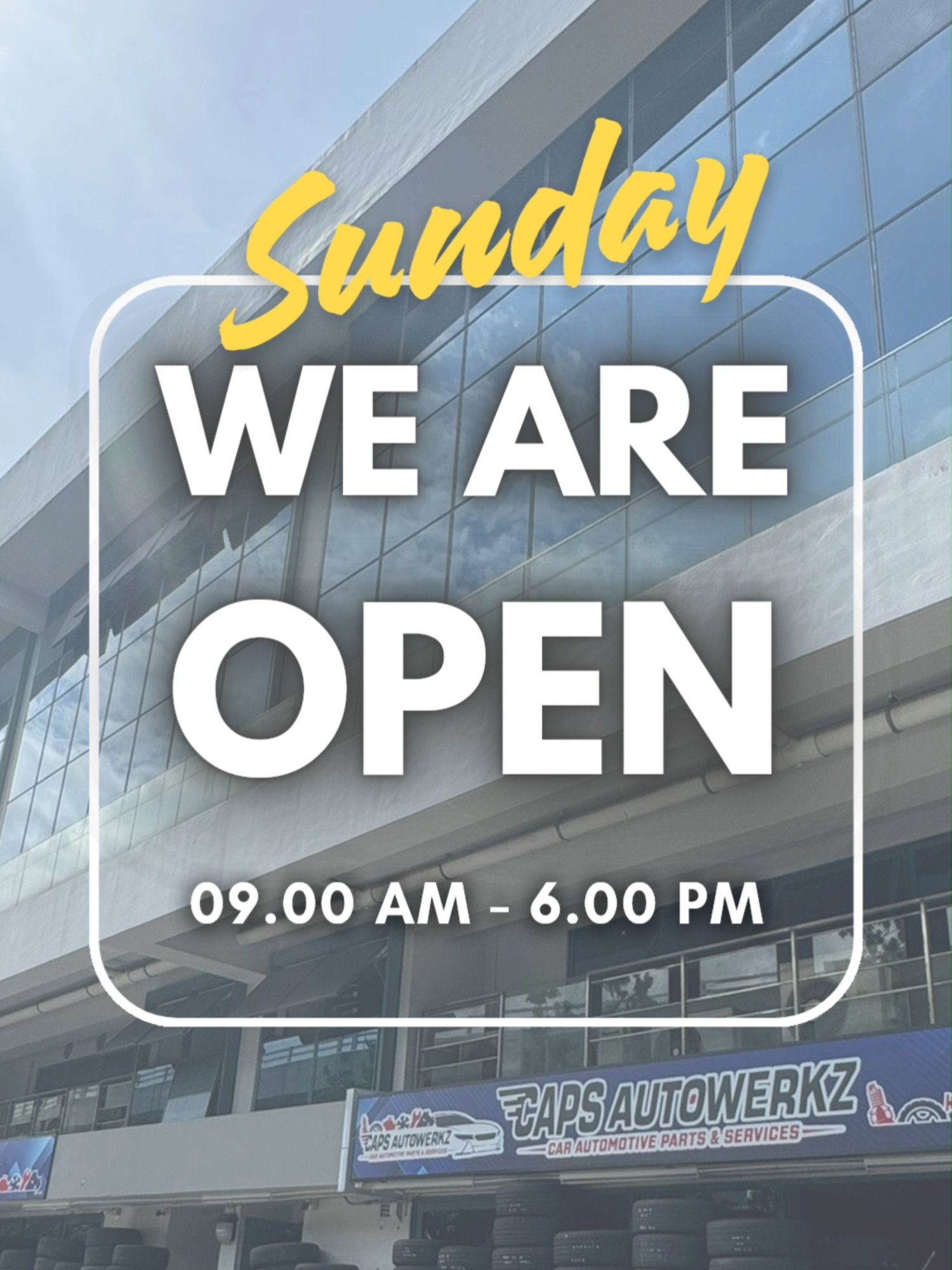 We are open on Sunday