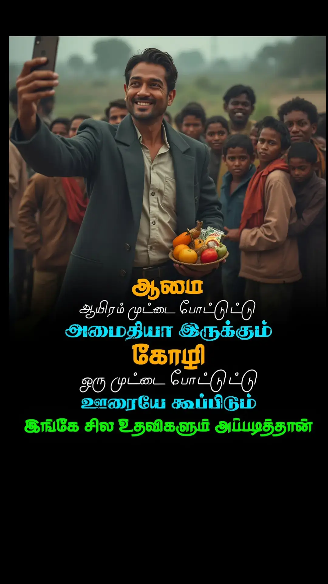 ஒரு கை கொடுப்பது மற்றொரு கைக்கு தெரிய கூடாது.ஆனால் இங்கே சிலர் தான் செய்யும் சிறு உதவிகளை கூட வெளிச்சம் போட்டு காட்டி அதில் ஆதாயம் தேடிக்கொள்ள முயற்சிப்பார்