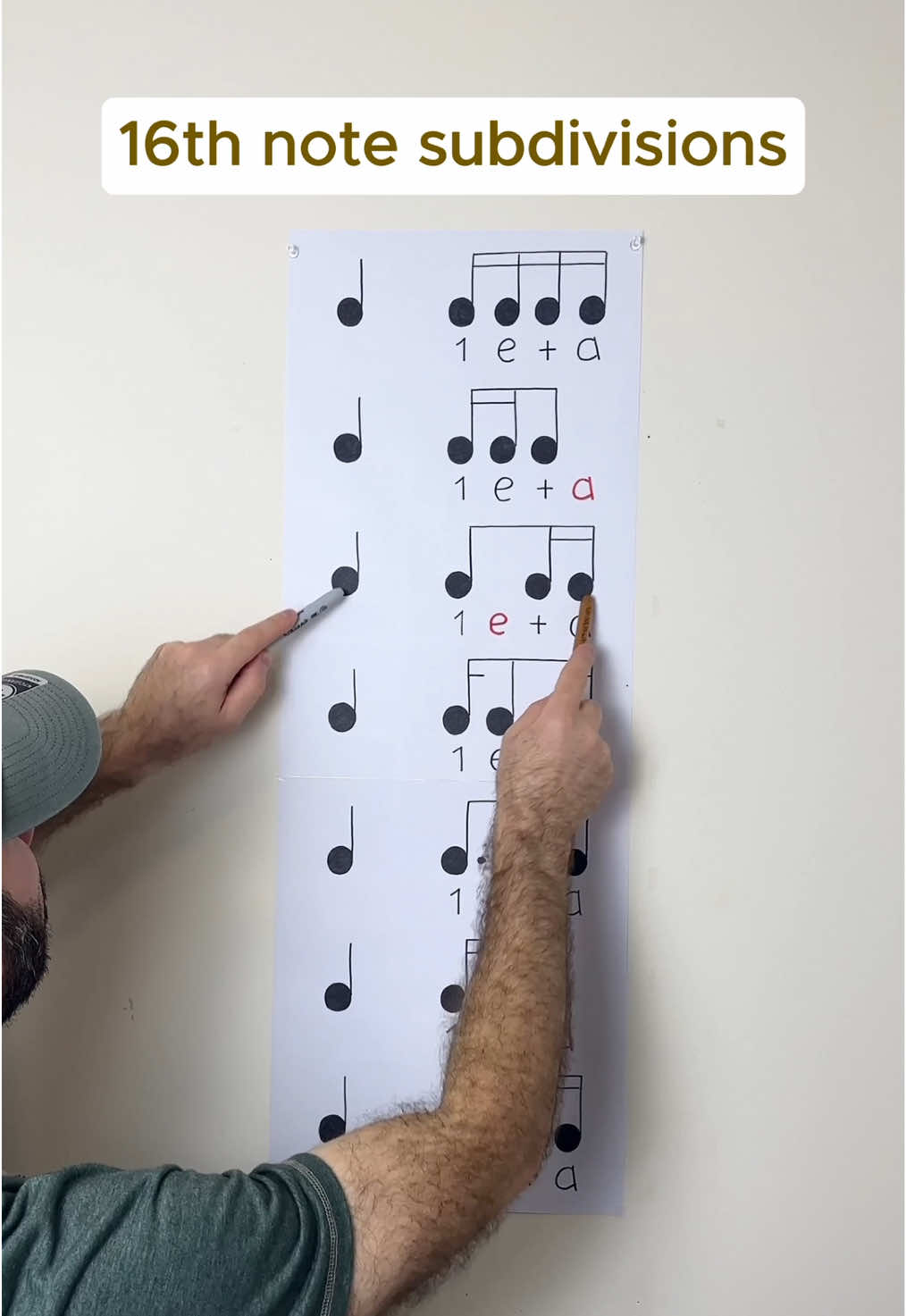 How to count 16th notes🎶 #music #musiclesson #musictutorial #learnmusic #rhythm