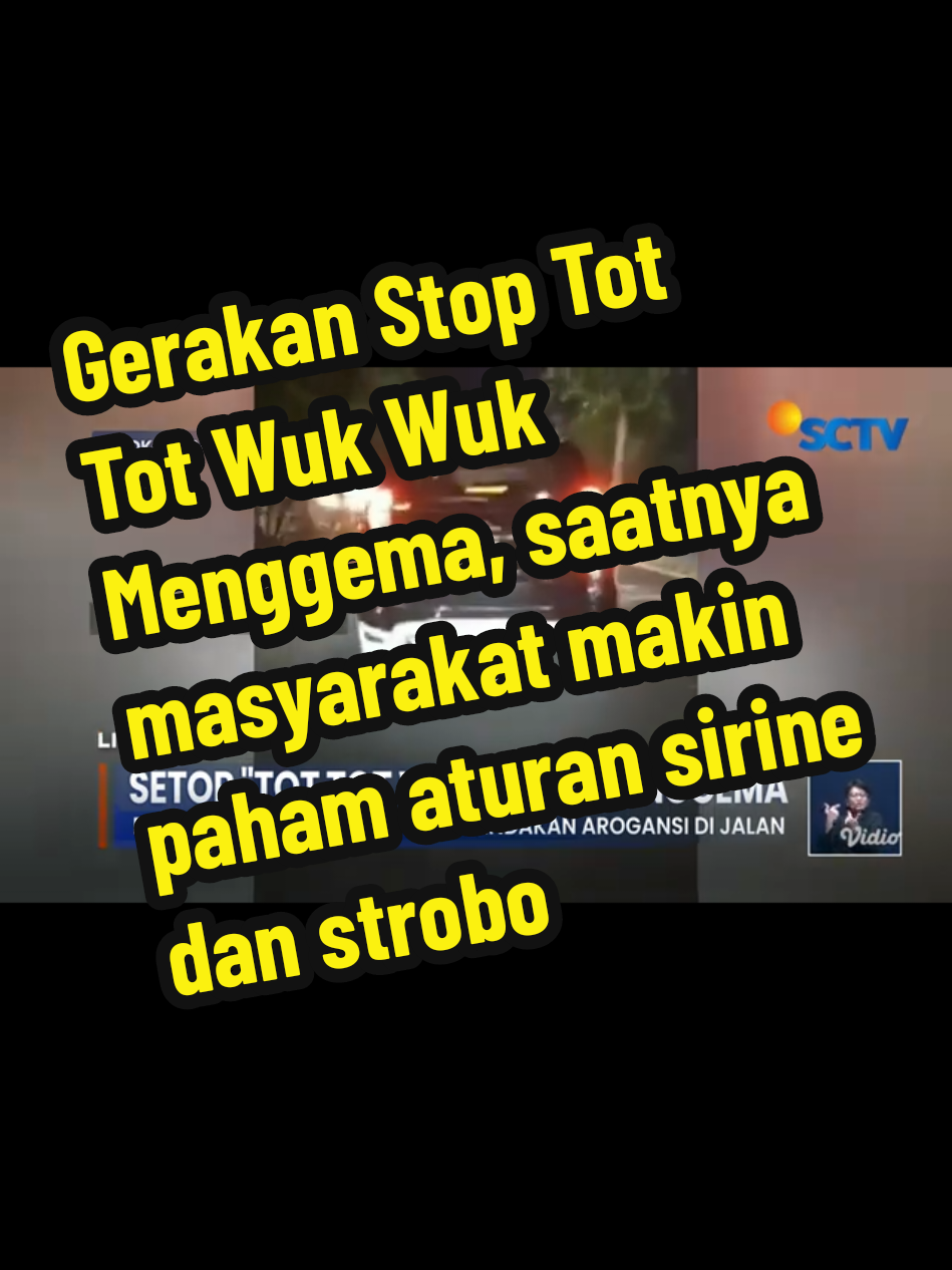 Gerakan stop Tot Tot Tot Wuk Wuk menggema, masyarakat sudah muak dengan pamer arogansi di jalan raya. #strobo #polisi #sirine #viral #fyp 