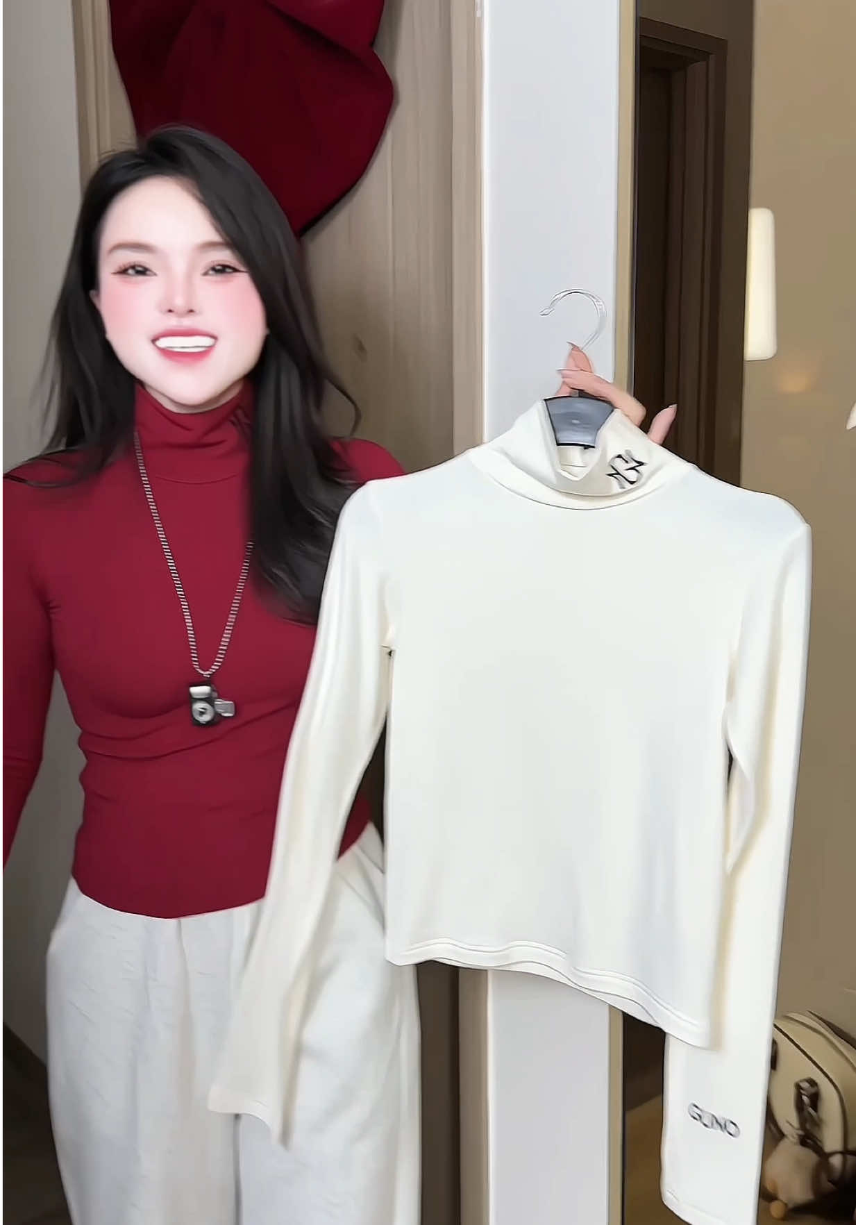 Áo thun giữ nhiệt dài tay cổ cao dễ mang dễ mặc nay lại hơi giá rẻ lắm luôn í #aothunlanh #aothuncaoco #aothun  #aothunnu #aothunnuxinh