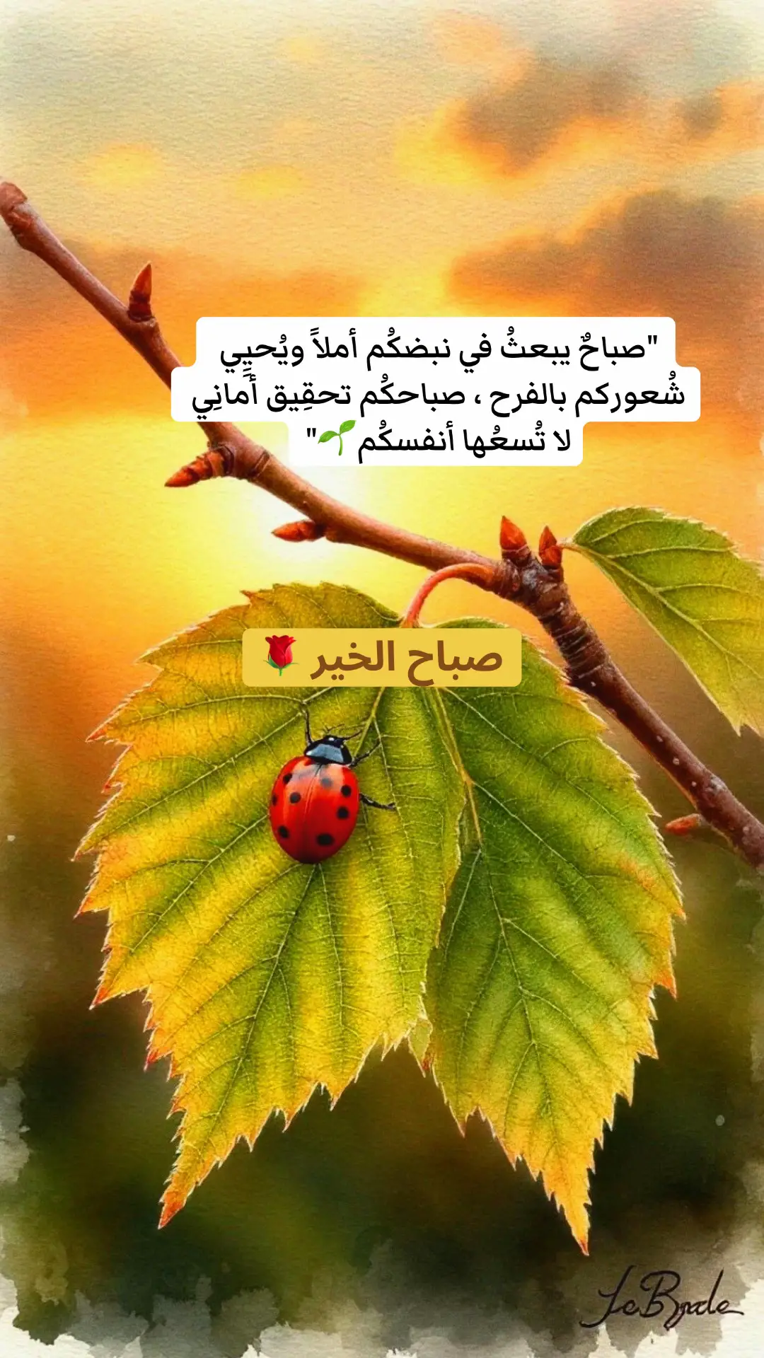 صباحٌ يبعثُ في نبضكُم أملاً ويُحيِِي شُعوركم بالفرح ، صباحكُم تحقِيق أمانِي لا تُسعُها أنفسكُم🌱
