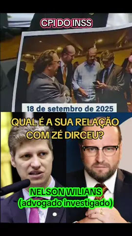 Nelson Williams o advogado ostentaçãoé investigado na CPI do INSS, o investigado se cala e não responde às perguntas sempre negando tudo