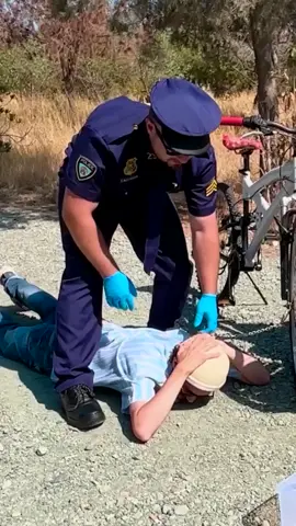 Police arrested a fake young guy selling a fake drug outside the road.