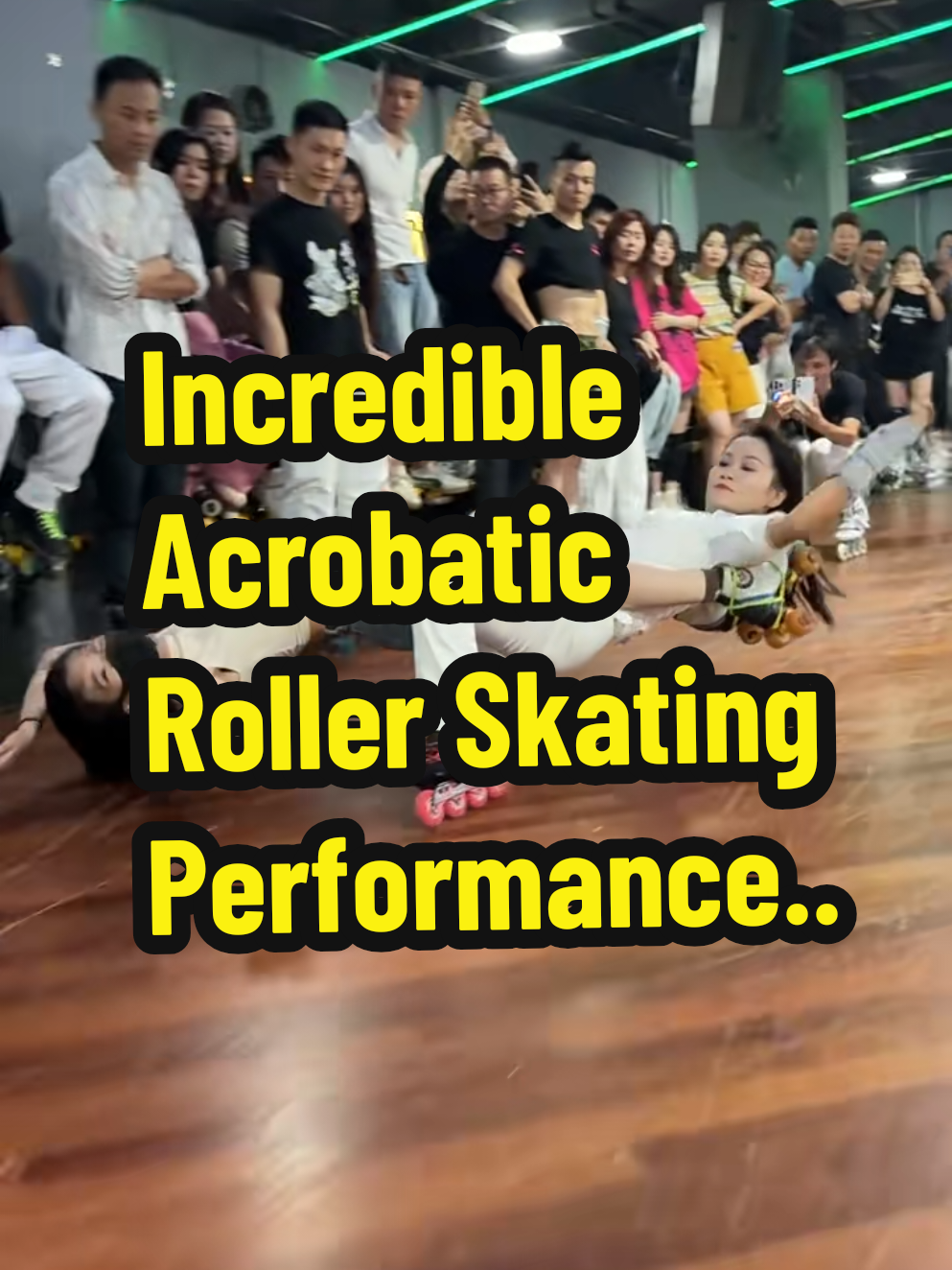 This video captures an electrifying roller skating performance featuring two skilled skaters executing a breathtaking acrobatic routine on wheels. Set in a vibrant indoor rink with colorful LED lighting and a lively audience, the duo showcases incredible balance, strength, and coordination. One skater performs daring lifts, spins, and horizontal holds while the other glides seamlessly across the polished wooden floor. The performance includes dramatic poses, synchronized movements, and even a stunning moment where one skater is held horizontally mid-air before being gently lowered to the ground. The crowd watches in awe, cheering and recording the impressive display of athleticism and artistry. Translate - Video ini menampilkan pertunjukan roller skating yang menegangkan, di mana dua pelaku terampil melakukan rutinitas akrobatik yang memukau di atas roda. Berlangsung di arena dalam ruangan yang penuh warna dengan lampu LED berwarna-warni dan penonton yang antusias, pasangan ini menunjukkan keseimbangan, kekuatan, dan koordinasi luar biasa. Salah satu peserta melakukan angkat badan, putaran, dan posisi horisontal sementara rekanannya meluncur dengan mulus di atas lantai kayu yang mengkilap. Pertunjukan mencakup pose dramatis, gerakan sinkron, hingga momen spektakuler saat salah satu peserta diangkat secara horizontal di udara sebelum diturunkan perlahan ke lantai. Penonton menyaksikan dengan kagum, bersorak dan merekam tindakan atletik dan seni yang mengesankan ini. #RollerSkating #AcrobaticSkating #SkateLife #DanceOnWheels #ExcitingSports 
