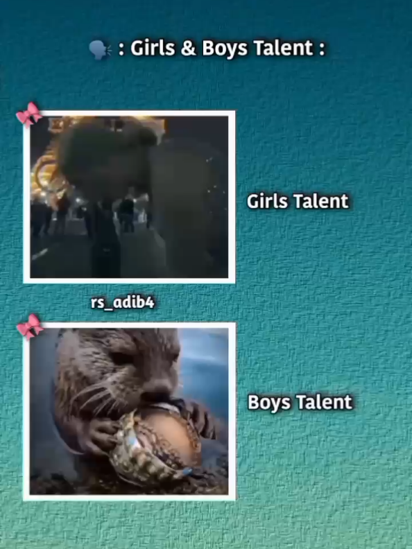 Girl's & boy's talent:)🌚🎀👀 #trending #foryoupage #foryou 