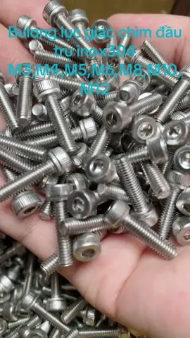 Bulong lục giác chìm đầu trụ inox304 M3,M4,M5,M6,M8,M10,M12#tru #tiktok #xuhuong #video #bulong 