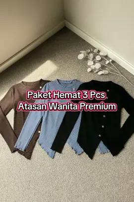 Paket Hemat 3 Pcs Atasan Wanita Knit Kriwil Kancing Premium Cuma 100rb, Buruan Cek Out #atasanwanita #pakethemat #atasanknit #atasanwanitakekinian 