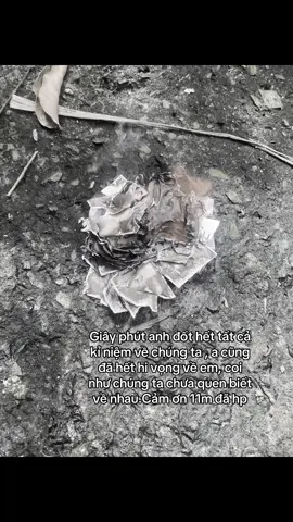 Ngọn lửa cháy, kỉ niệm cũng hóa thành tro bụi.👤