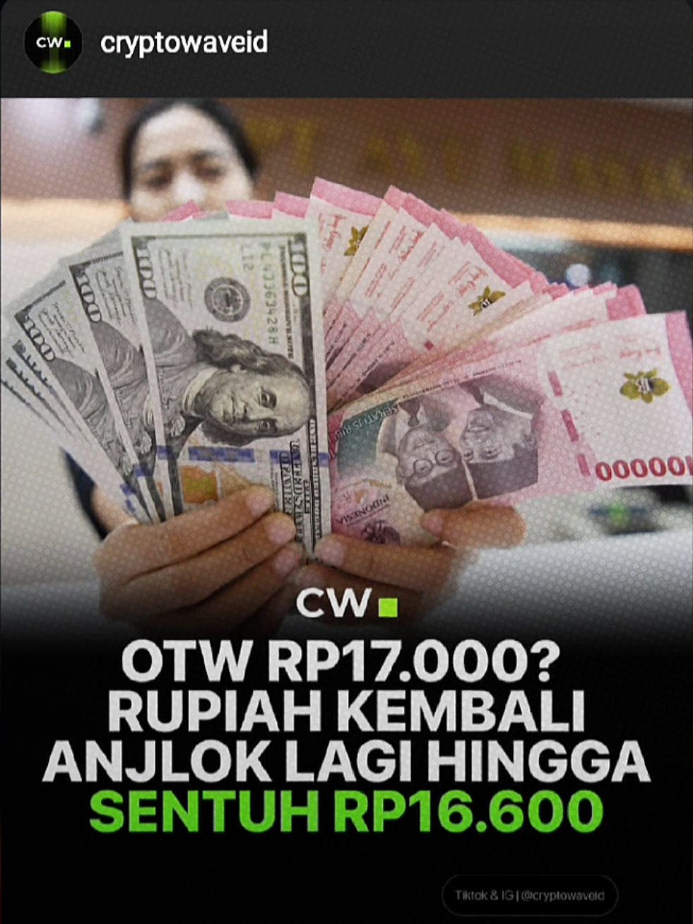 apa penyebabnya ya?? coba komen #rupiah #dollar #cryptowave #fyp  @CryptoWave 