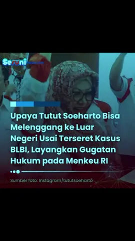 Upaya Tutut Soeharto Bisa Melenggang ke Luar Negeri Usai Terseret Kasus BLBI, Layangkan Gugatan Hukum pada Menkeu RI Nama putri sulung mantan Presiden ke-2 RI, Soeharto yakni Siti Hardiyanti Rukmana atau Tutut Soeharto tengah jadi perbincangan.  Santer dikabarkan bahwa Tutut melayangkan gugatan kepada Menteri Keuangan (Menkeu) RI. Gugatan tersebut terdaftar di Pengadilan Tata Usaha Negara (PTUN) Jakarta dengan nomor perkara 308/G/PTUN.JKT. Gugatan dari Tutut tersebut berkaitan dengan Keputusan Menteri Keuangan (KMK) No.266/MK/KN/2025 tentang Pencegahan ke Luar Wilayah Republik Indonesia terhadap Siti Hardiyanti Hastuti Rukmana dalam Rangka Pengurusan Piutang Negara. Surat larangan tersebut ditandatangani pada 17 Juli 2025 di mana saat itu, Menteri Keuangan (Menkeu) yang masih menjabat adalah Sri Mulyani Indrawati. Sementara saat ini, kursi Menkeu diisi oleh Purbaya Yudhi Sadewa yang baru saja dilantik oleh Presiden Prabowo dalam reshuffle pada 8 September 2025 lalu. Tutut sebagai Penggugat dicegah ke luar negeri oleh Kemenkeu atau tergugat karena ada persoalan piutang yang ditagihkan kepada  PT Citra Mataram Satriamarga Persada (CMSP) dan PT Citra Bhakti Margatama Persada (CBMP) di mana piutang tersebut terkait dengan Bantuan Likuiditas Bank Indonesia (BLBI). Dengan laporan ke PTUN, pihak Tutut meminta agar Keputusan Menteri dan dokumen lainnya dibatalkan karena dianggap tidak sah di mata hukum. #tututsoeharto #gugatan #menkeu #hukum #blbi 