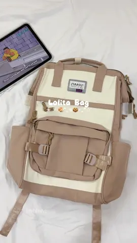 chiếc balo xinh iu form hộp đựng được siu nhìu đồ 🥧🥞🥯 #baloxinh #baloformhop #lolitabag #balodihoc #imbiene 