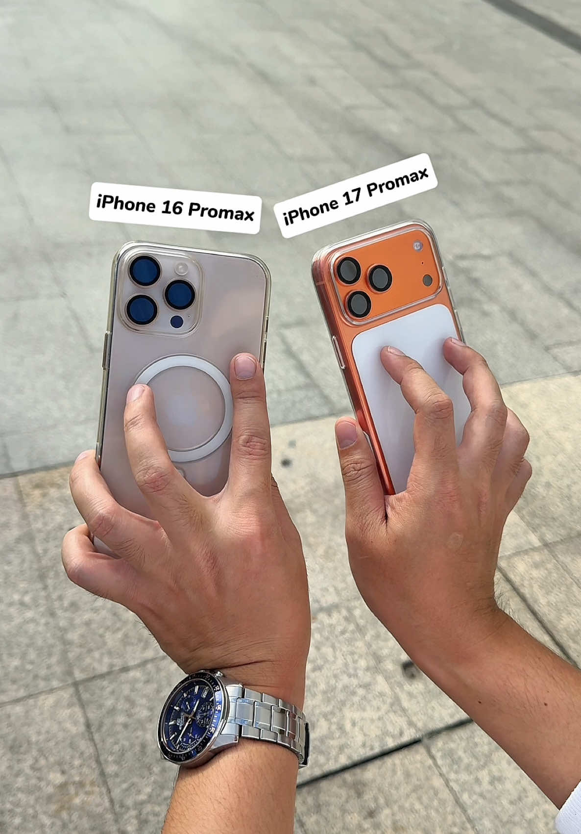 รีวิวเปรียบเทียบระบบกันสั่นขั้นสุดของมือถือสองรุ่นระหว่าง iPhone 16 Promax ปะทะ iPhone 17 Promax🥰 #fypシ #spk #iphone16promax #iphone17promax #ถ่ายไงได้งี้ 