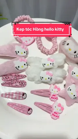 Kep tóc Hồng hello kitty cho bé  #keptocdethuongchobegai#keptocxinh#xuhuongtiktok 
