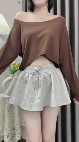 Áo thun lệch vai croptop #xuhuong #xuhuongtiktok #outfitideas #thoitrangnu #cbb_rv 
