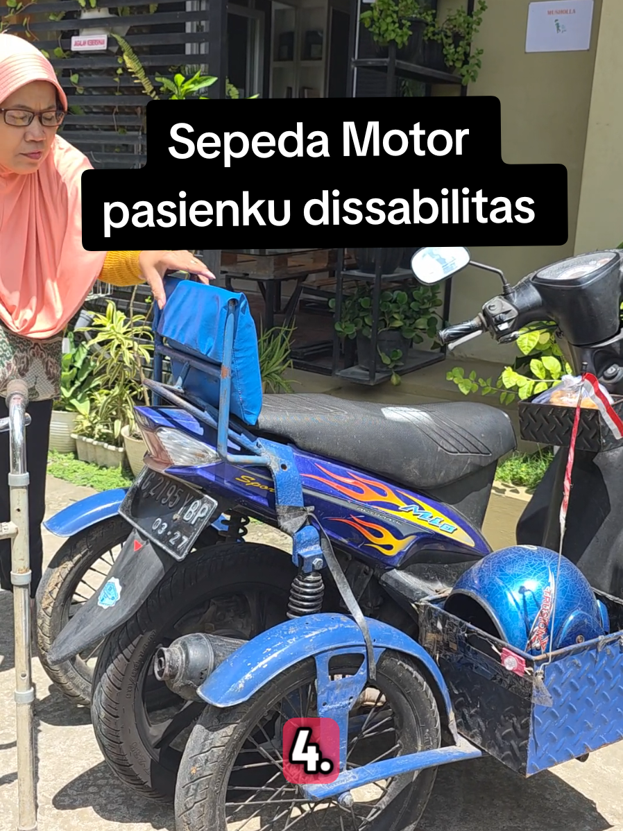 sepeda motor pasien dissabilitas  #tunadaksa #inspiratif #terusberjuang #semangatberjuang #pasiendrtita 
