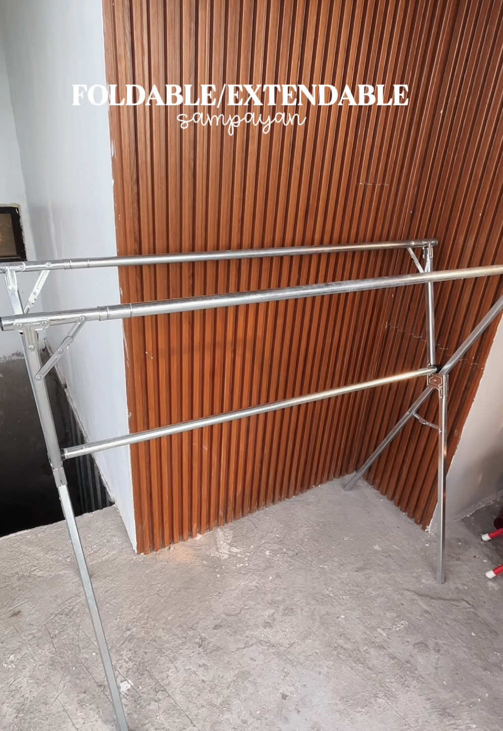 space saver foldable sampayan! 🖤✨ #sampayan #foldablesampayan #fyp #extendablesampayan 